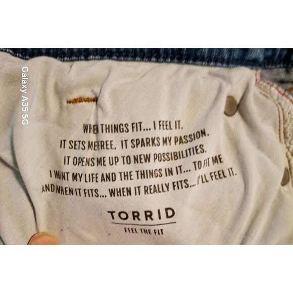 Torrid Womens Mid-Rise Slim Bootcut Vintage Stretch Jeans Size 20R Blue Denim - Picture 9 of 12